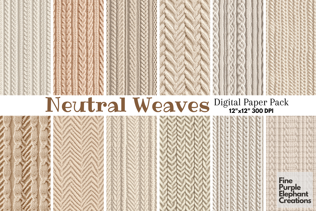 Neutral Knit Fabric Texture Pattern, a Texture Graphic by Fine Purple ...