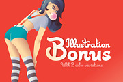 Skater Girl font + Bonus, a Script Font by Gleb Guralnyk (Thumbnail 4 of 5)