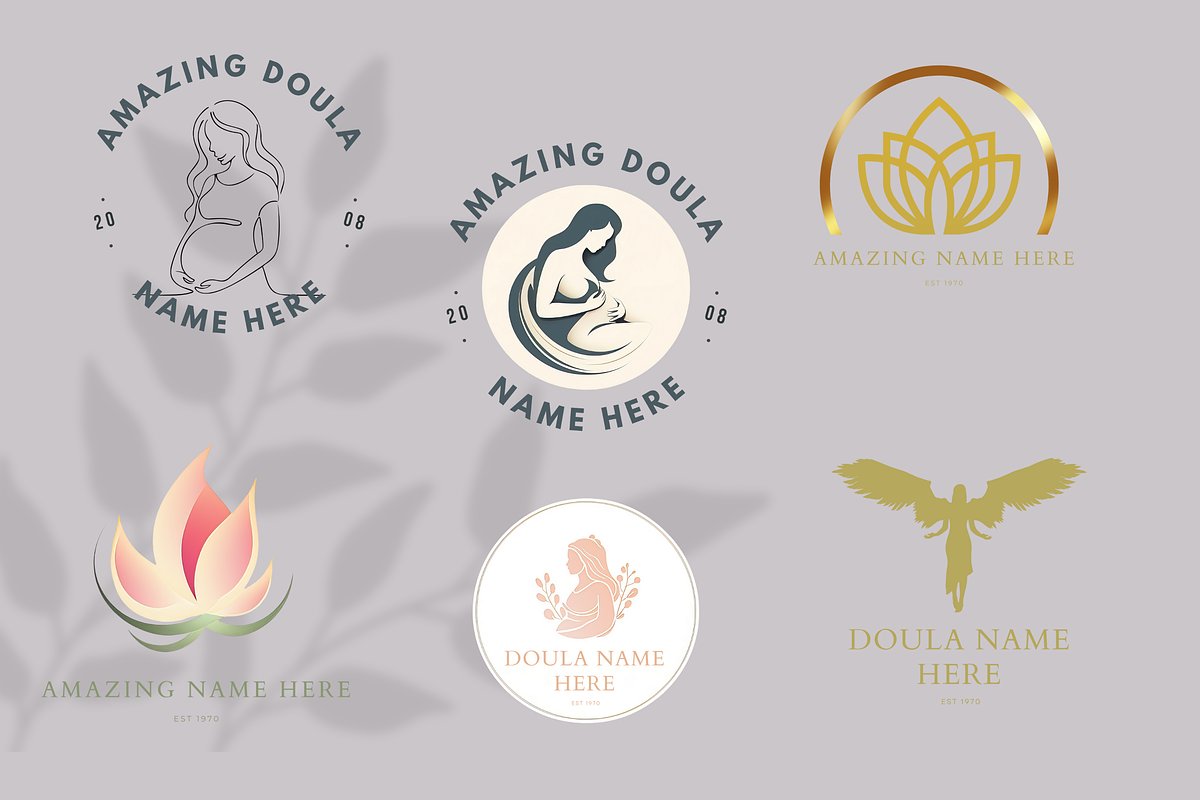 POSTPARTUM DOULA LOGOS TEMPLATES, a Branding & Logo Template by Daring Digies (Photo 3 of 7)