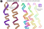 Procreate 100 Pretty Ribbons Brushes, a Brush Add-On by Fashion Workshop Bkk (Thumbnail 9 of 21)