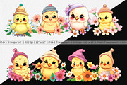 Easter Chick Clipart, a Graphic by Artnoy (Thumbnail 2 of 5)