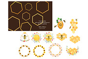 Honey Bee Watercolor Bundle, an Animal Illustration by Lemon design (Thumbnail 5 of 10)