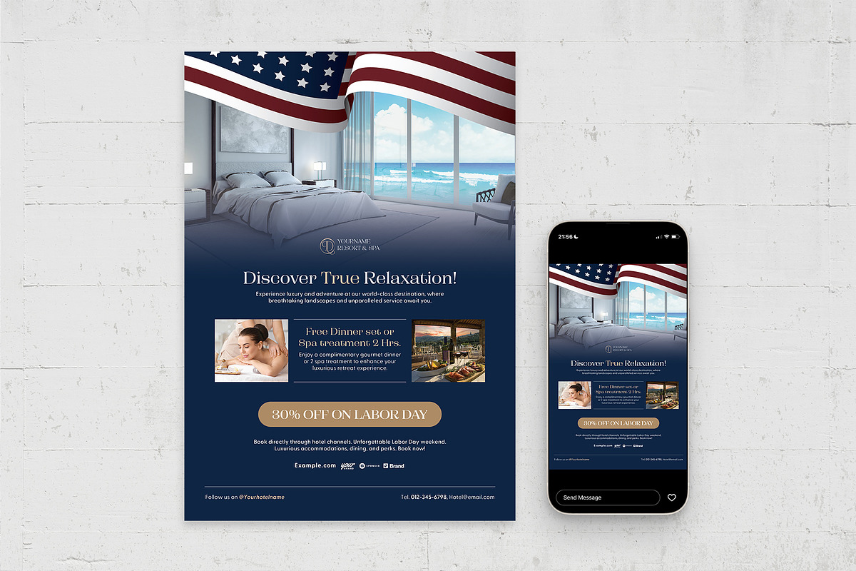 American Flag Flyer Template, a Flyer Template by BrandPacks (Photo 2 of 5)