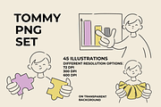 TOMMY PNG LINE ART (45 elements), a Person Illustration by Bonfloret Studio (Thumbnail 1 of 10)