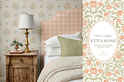 Vintage Peach Floral Print Patterns, a Pattern Graphic by Eclectic Anthology (Thumbnail 12 of 14)