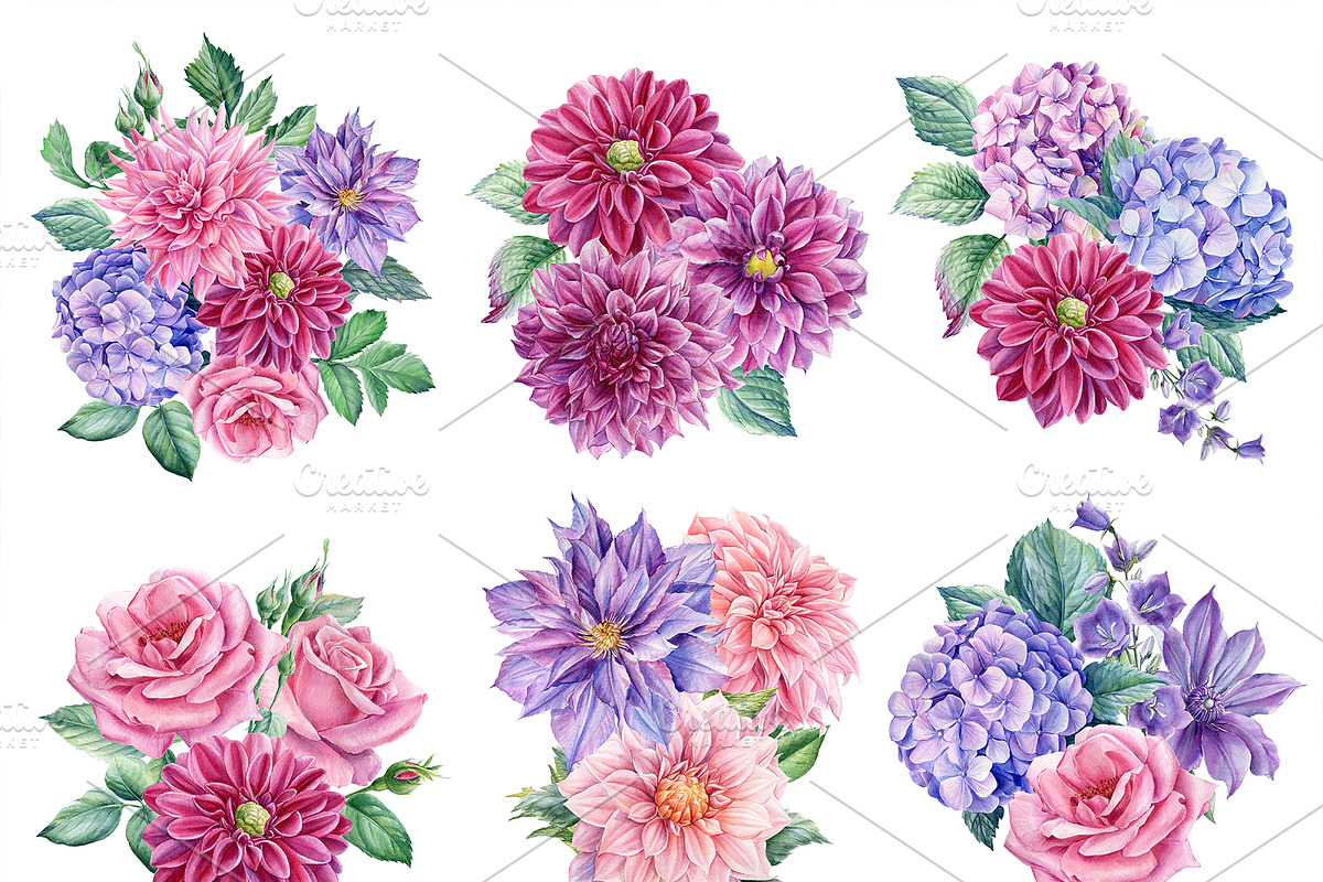 Delicate flowers, a Decorative Illustration by Hanna Hryharenka (Photo 9 of 13)