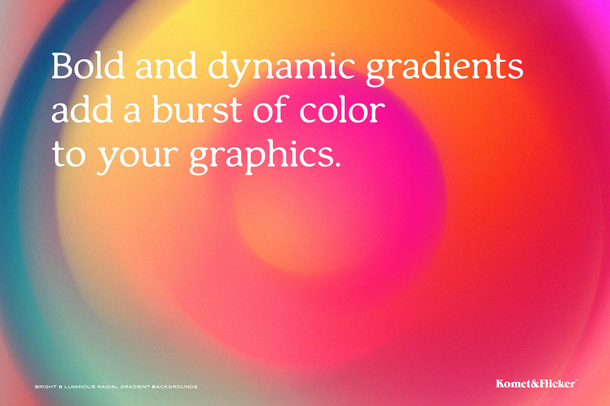 Bright & Luminous Radial Gradients, a Background Graphic by Komet & Flicker (Photo 11 of 14)