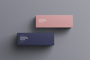 Horizontal Package Box Mockup