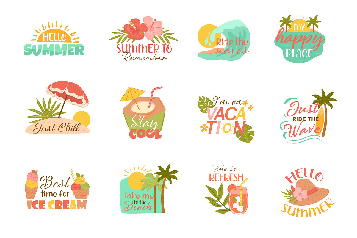 Tropical Summer Beach Illustrations, a Background Graphic by CreativeChristiana (Photo 9 of 14)