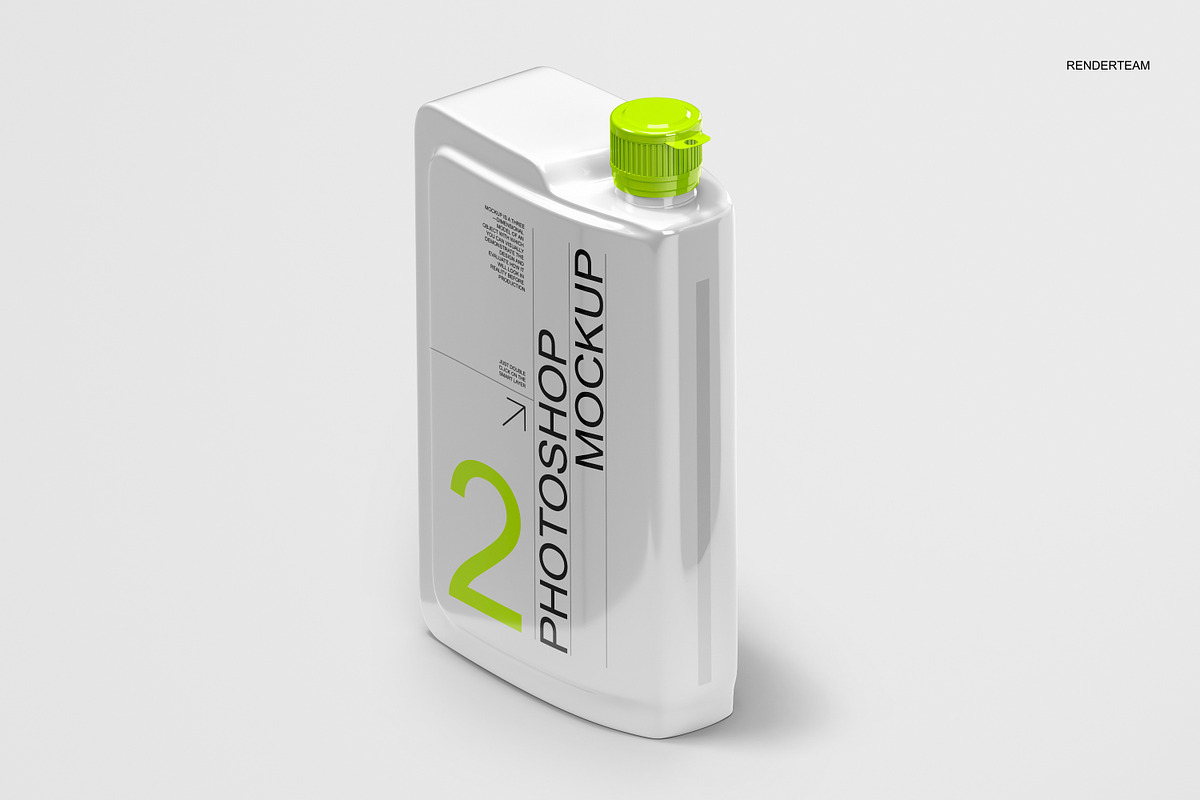 Engine Oil Bottle Mockup Set, a Cups & Container Mockup by Renderteam (Photo 5 of 8)
