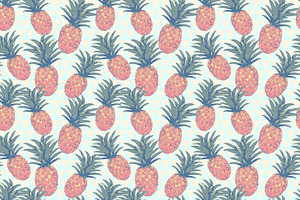 Bright Pineapples Patterns Set