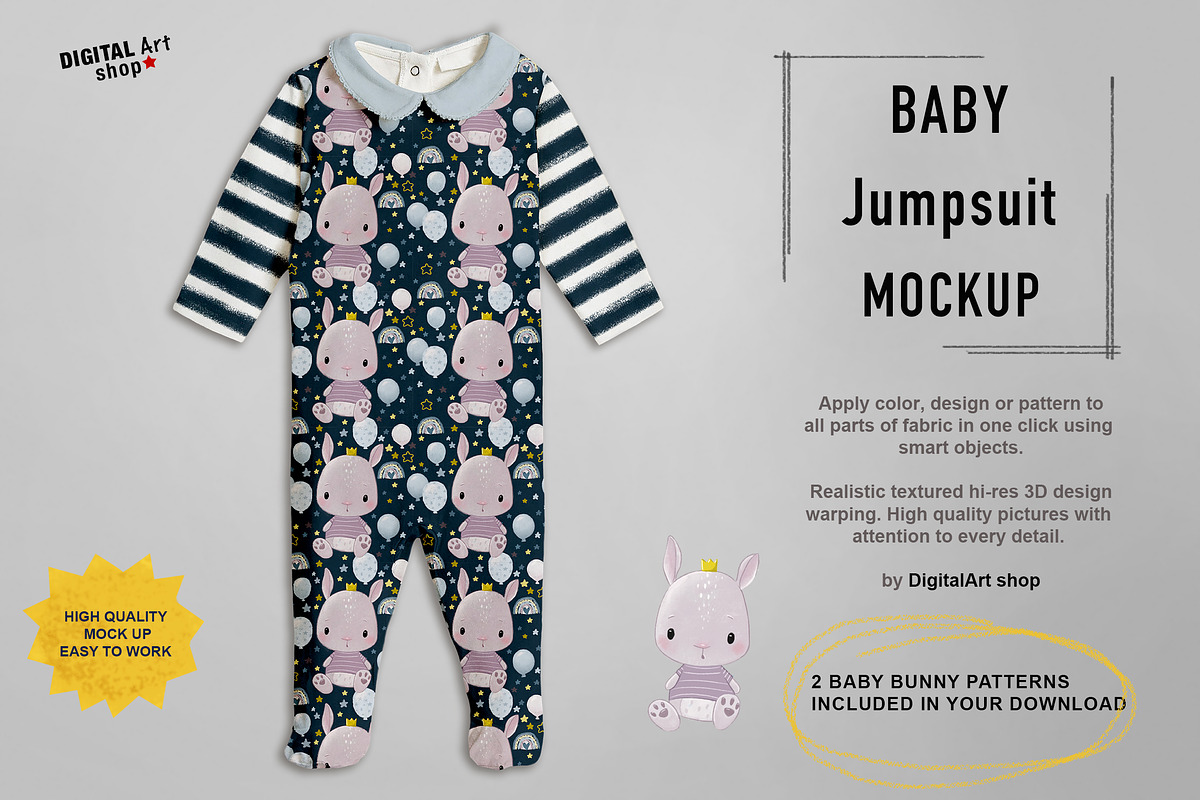 Baby Jumpsuit Mock Up, an Apparel Mockup by Mockup Up! (Photo 1 of 5)