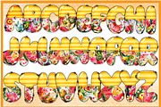 Summer Fruity-PNG fonts, a Symbol Font by It me digital art (Thumbnail 4 of 8)
