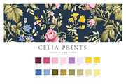 Celia Vintage Floral Seamless Prints, a Pattern Graphic by Pink Linen (Thumbnail 6 of 13)