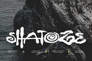 Shatoze - Experimental Graffiti Font, a Font by Typia Nesia (Thumbnail 1 of 11)