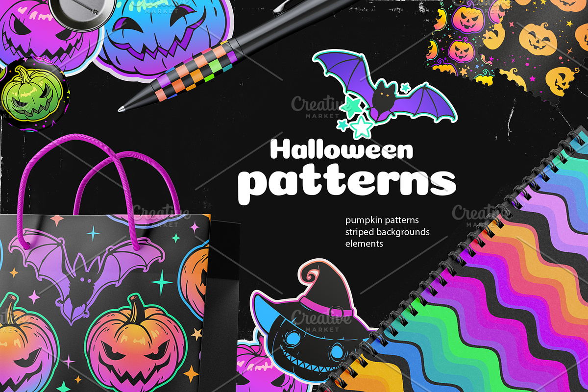 Bright Halloween, a Pattern Graphic by Victoria Bat (Photo 1 of 5)