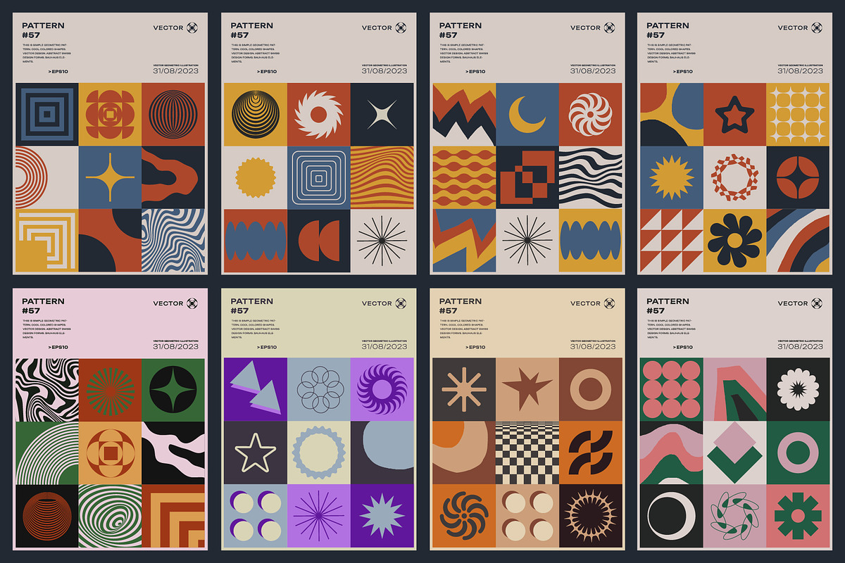 GEOMETRICO - VECTOR GEOMETRIC SHAPES, a Pattern Graphic by craftlove (Photo 7 of 11)