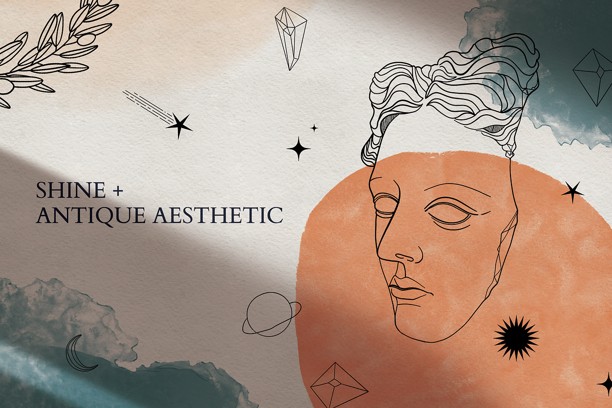 Bundle. SHINE II + ANTIQUE AESTHETIC, a Background Graphic by mamormo (Photo 1 of 8)