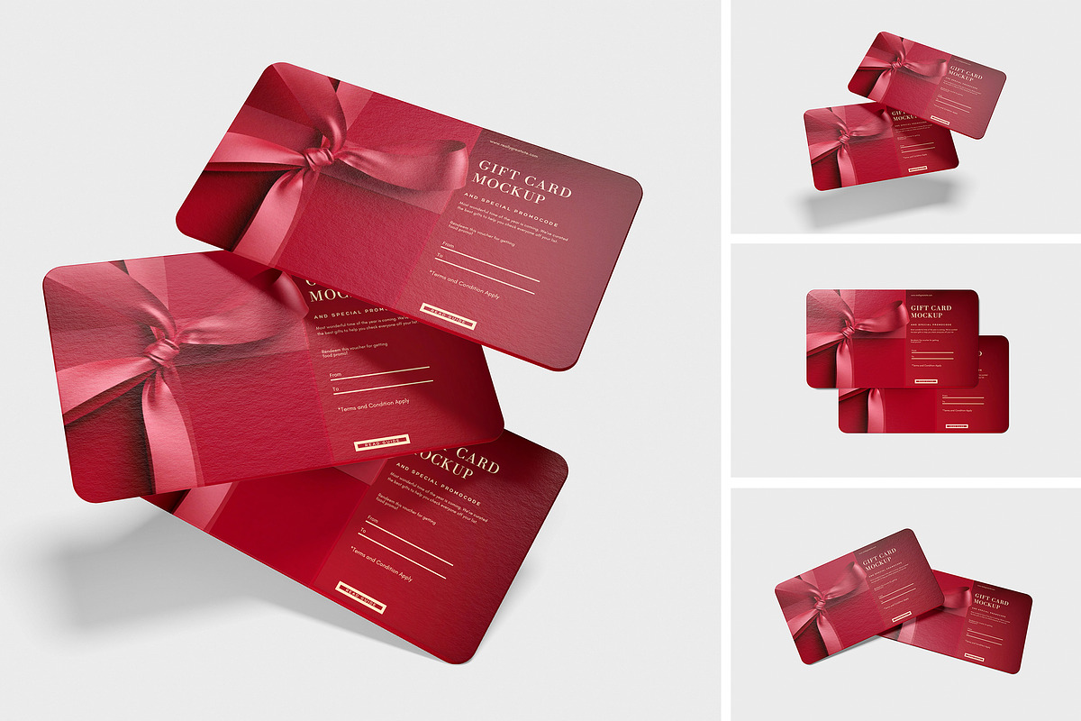 Gift Card Mockup, an Advertising Mockup by xavier_studio (Photo 1 of 5)