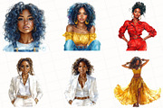 Black Afro Girl Clipart, an Illustration by OK Design (Thumbnail 5 of 5)