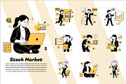 Stock Market Flat Vector, an Illustration by frog.ground (Thumbnail 1 of 3)