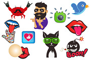 Shiny icons in cartoon style, a Pattern Graphic by Tomass2015 (Thumbnail 2 of 2)