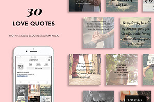 30 Love Quote Instagram Pack