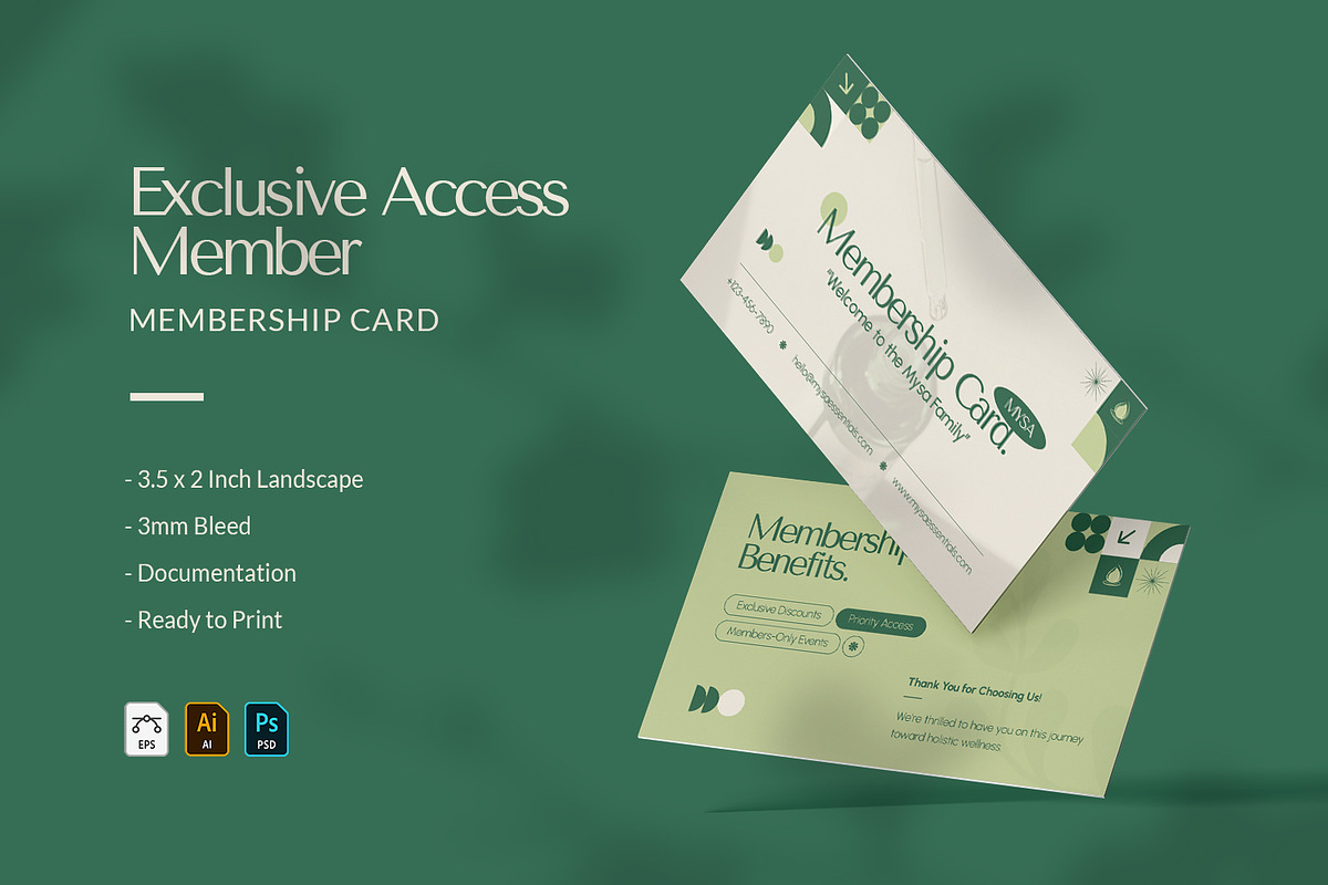 Exclusive Access - Membership Card, a Card Template by VUNIRA (Photo 1 of 3)