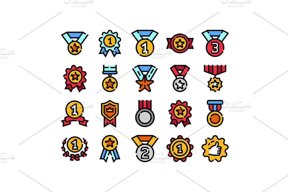Medals and awards collection, an Object Illustration by pikepicture