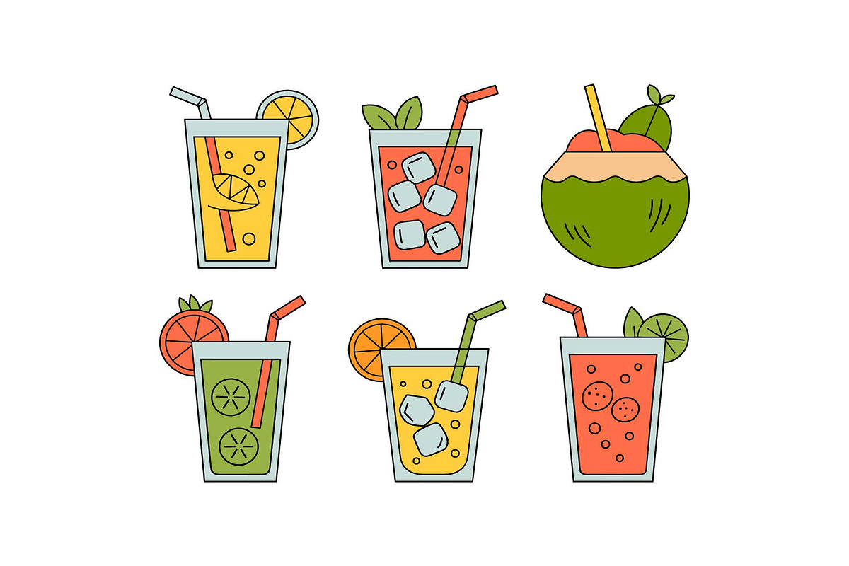 Summer Drink Mega Vector Set, an Object Graphic by Gfx_Store (Photo 10 of 13)