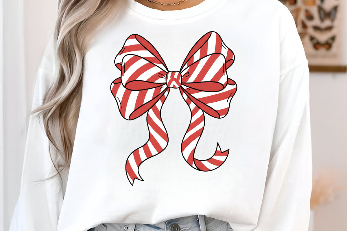 Christmas Coquette Bow PNG, an Illustration by Libby Wishes (Photo 3 of 8)