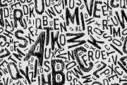 Seamless hand-drawn letters, a Pattern Graphic by pashabo (Thumbnail 2 of 2)