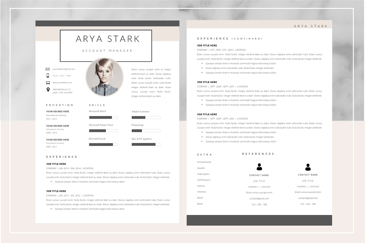 Ayra Stark Resume Template, a Resume Template by PAPPERMINT RESUME STUDIO (Photo 4 of 4)