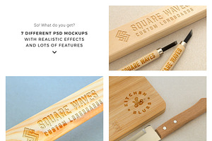 Logo Mockup Pack. Wood Edition