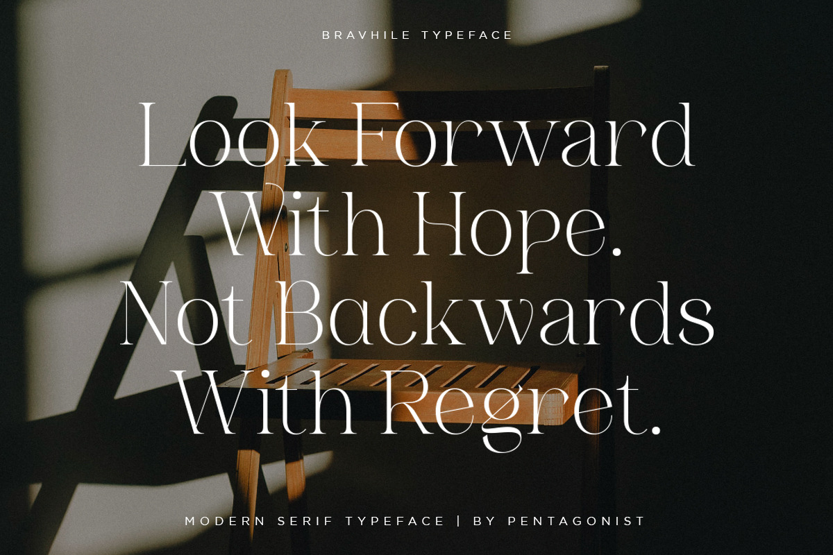 Bravhile | Modern Serif, a Serif Font by Pentagonistudio (Photo 7 of 10)
