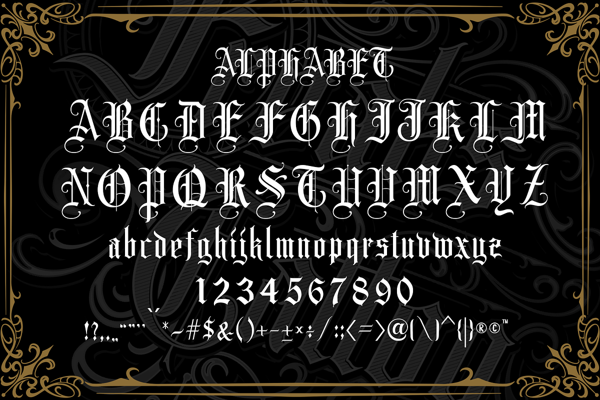 Monshiner, a Blackletter Font by dansdesign (Photo 4 of 7)
