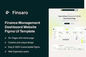 Finsaro – Financial Website Figma UI