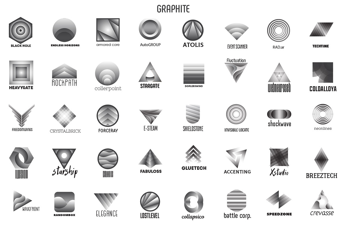 40 Gradient Logos, a Branding & Logo Template by airunreal (Photo 2 of 26)