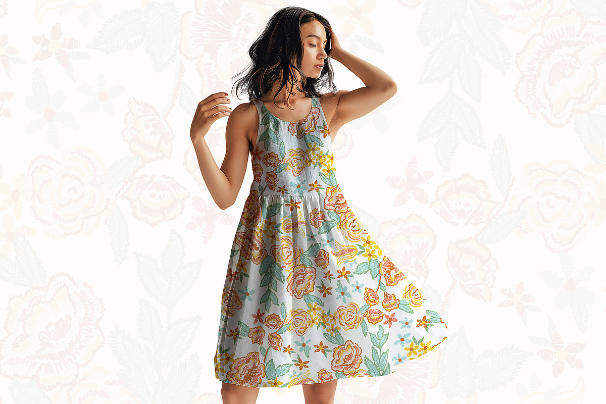 Vintage Floral Seamless Pattern, a Pattern Graphic by StudioGlouna (Photo 7 of 9)