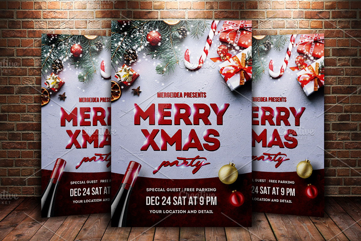 Merry Xmas Party Flyer, a Flyer Template by MergeIdea (Photo 1 of 3)