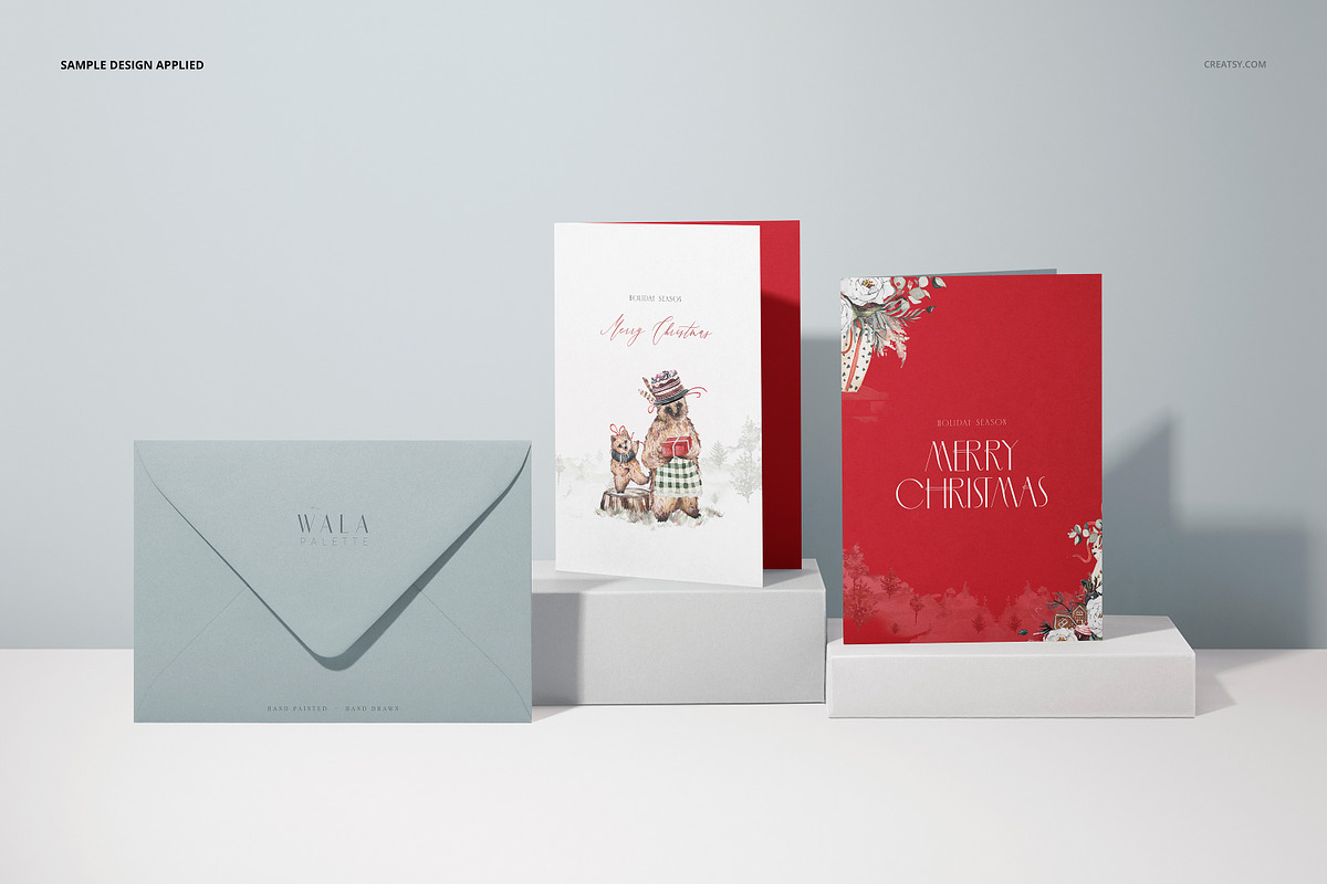 5x7 Greeting Cards Mockup Set, a Merchandise Mockup by creatsy5 (Photo 8 of 16)
