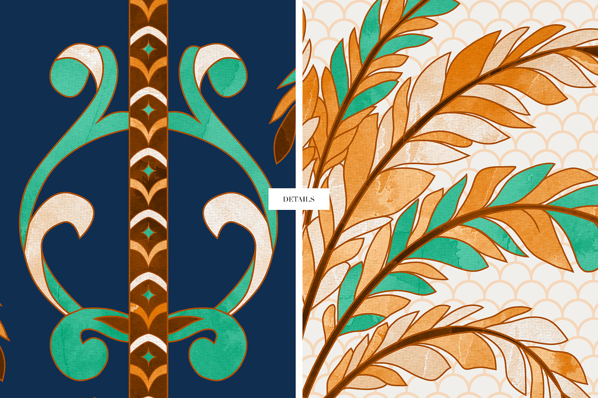 Coqueiro | Hand Drawn Luxury Prints, a Pattern Graphic by LEAFure (Photo 10 of 11)