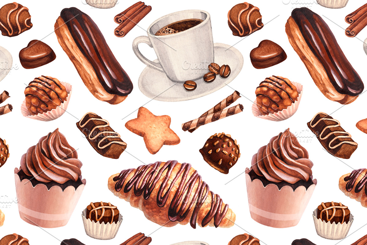 Dessert illustrations and patterns, a Food Illustration by Sundra (Photo 4 of 6)