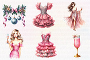 Coquette New Year's Party Clipart, an Illustration by CreationArt (Thumbnail 4 of 5)