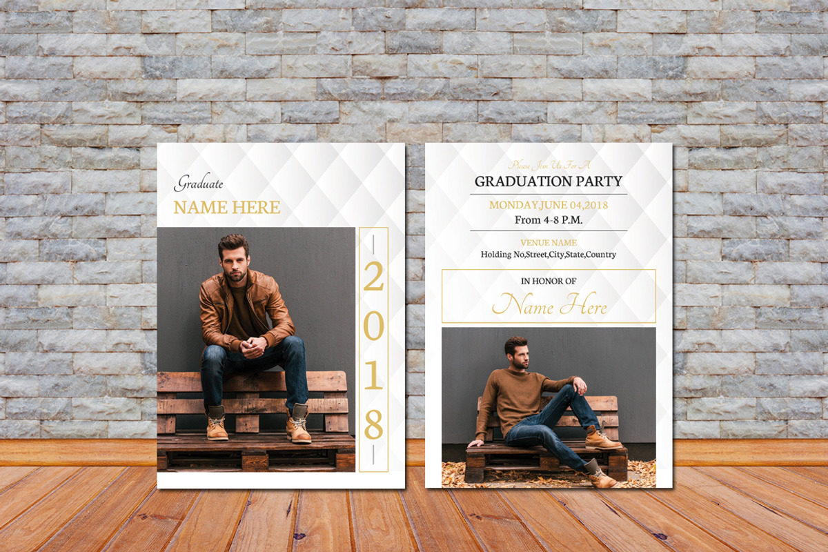 Graduation Invitation, a Card Template by Rimana_Templatehive (Photo 1 of 3)