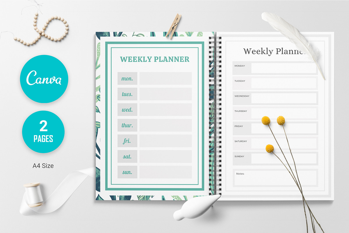 Canva Weekly Schedule Planner, a Stationery Template by ARP Creation (Photo 1 of 3)