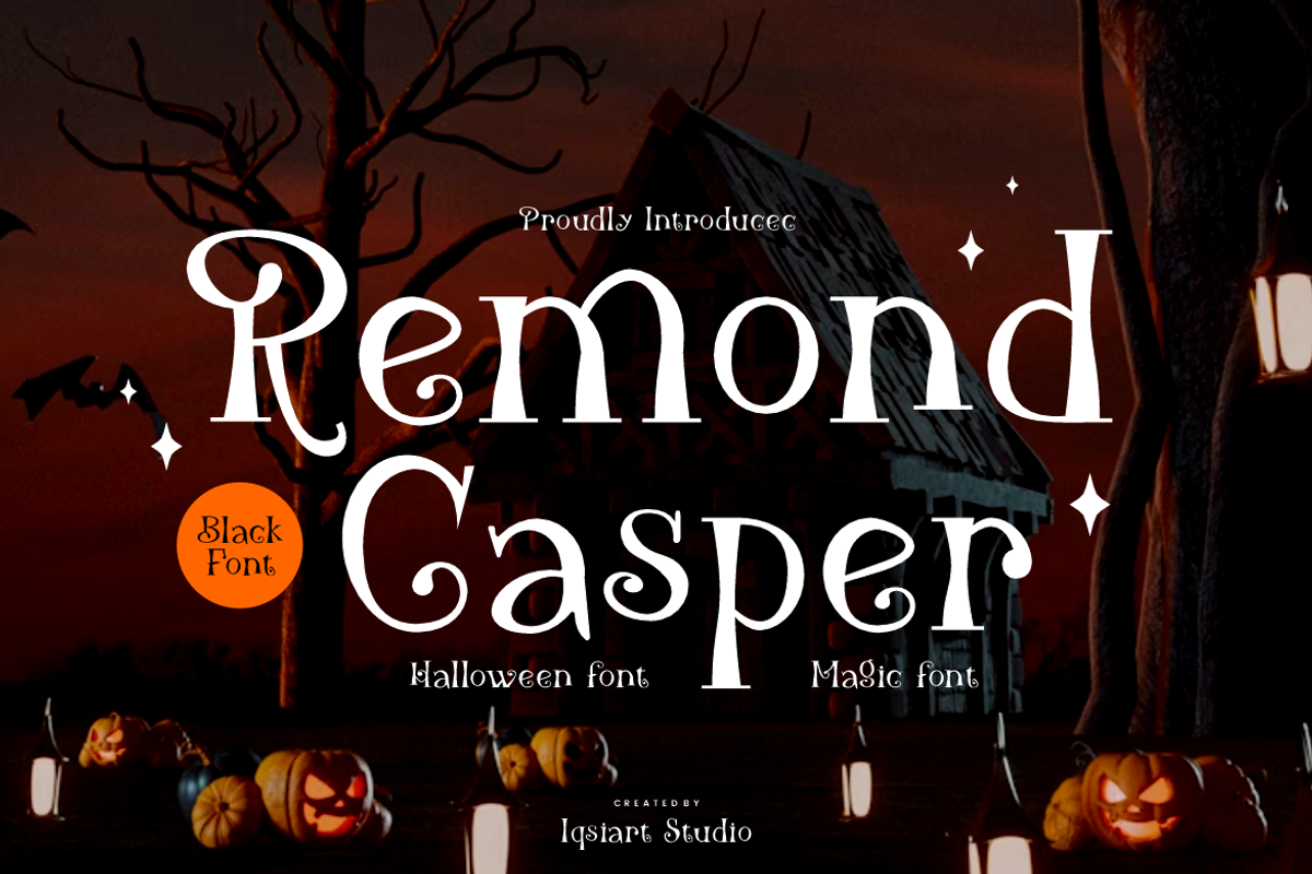 Remond Casper - Magic Halloween Font, a Serif Font by Iqsiart Studio (Photo 1 of 7)