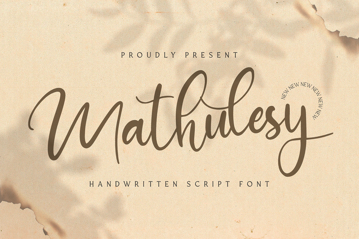 Mathulesy - Handwritten Font, a Script Font by StringLabs (Photo 1 of 7)