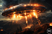 Saucer-Shaped Extraterrestrial UFO, a Technology Illustration by Other Side Art (Thumbnail 5 of 8)