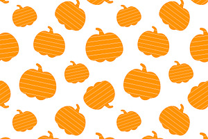 Pumpkin Pattern. Pumpkin Plaid Print